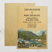 Kentucky Wedding Invitation Natuur Kaart (Voorkant / Achterkant)