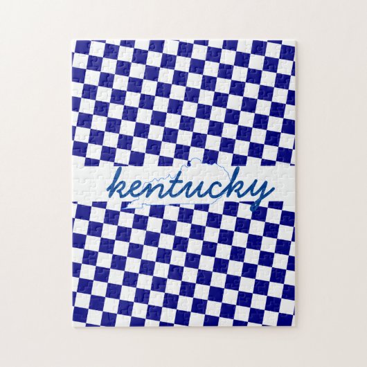 Kentucky Wildcat Fan Gift Challchallenge Blue Puzz Legpuzzel (Verticaal)