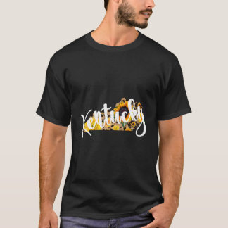 Kentucky Zonnebloem Luipaard Print Wildflower Stat T-shirt