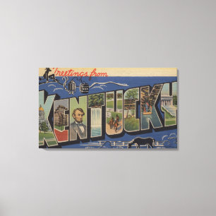 KentuckyLarge Letter ScenesKentucky 2 Canvas Afdruk