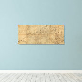 KentuckyPanoramic MapKentucky Canvas Afdruk (Insitu (Houten vloer))