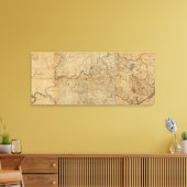 KentuckyPanoramic MapKentucky Canvas Afdruk (Insitu (Woonkamer))