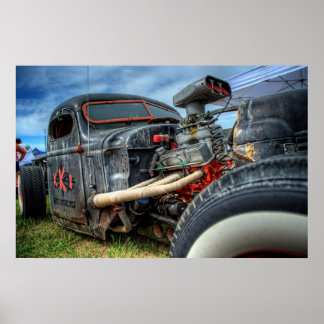Kentz KCustom Cycle Rat Rod Poster