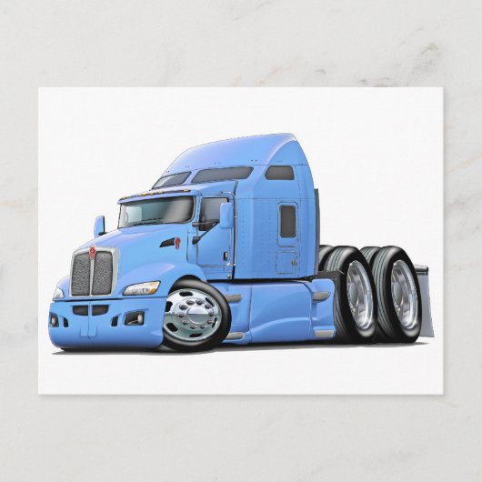 Kenworth 660 Lt Blue Truck Briefkaart (Voorkant)