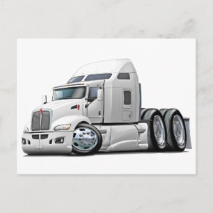 Kenworth 660 White Truck Briefkaart