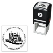 Kenworth Semi Truck Thema Zelfinktende Stempel (In situ)