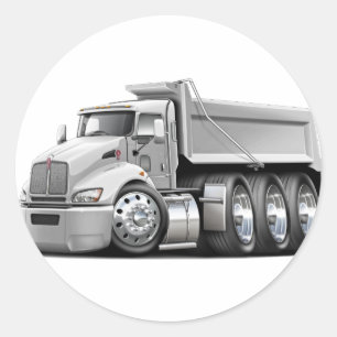 Kenworth T440 White Truck Ronde Sticker