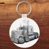 Kenworth w900 White Truck Sleutelhanger (Voorkant)