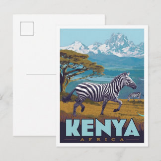 Kenya Africa Vintage Travel  Briefkaart