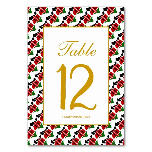 KENYA Banket Bruiloft Viering Kaart (Voorkant)