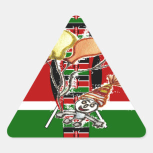 Kenya Birthday Driehoek Sticker