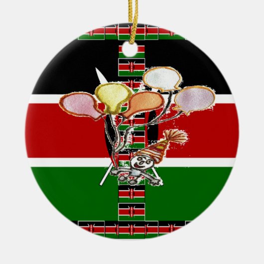 Kenya Birthday Keramisch Ornament (Voorkant)