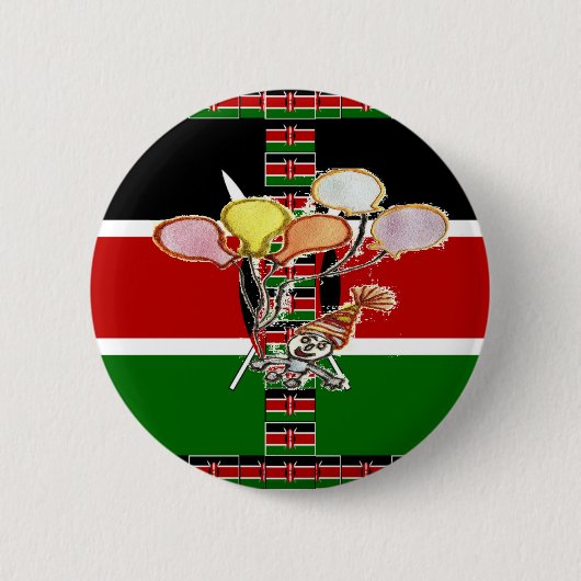 Kenya Birthday Ronde Button 5,7 Cm (Voorkant)
