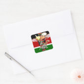 Kenya Birthday Vierkante Sticker (Envelop)
