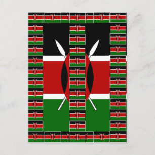 Kenya Black red green Briefkaart
