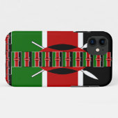 Kenya Black red green Case-Mate iPhone Case (Achterkant (horizontaal))