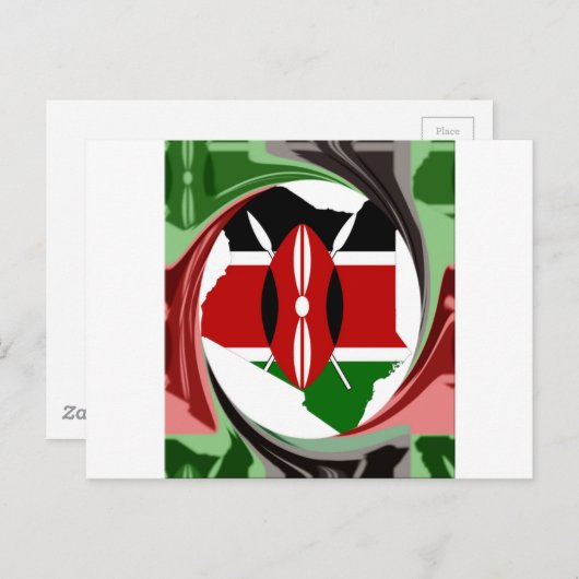 Kenya Célébration drapeau coloré Carte vectorielle (Devant / Derrière)