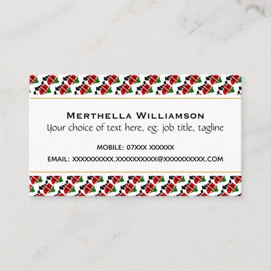 KENYA Christelijke scripts John 3:16 Visitekaartje (Voorkant)