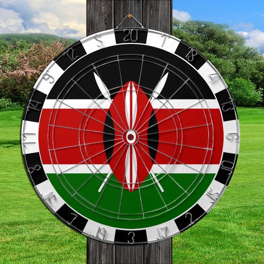 Kenya Dartboard en Keniaanse vlag/spelraad Dartbord
