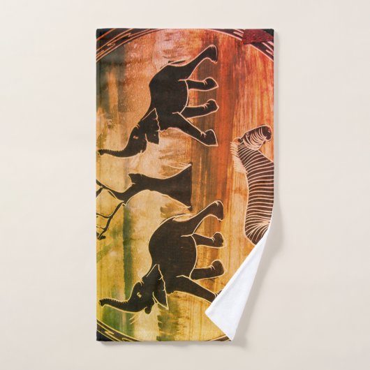 Kenya Elephants et Zebra Migration (Serviette à main)
