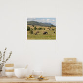 KENYA Elephants Roaming Poster (Keuken)