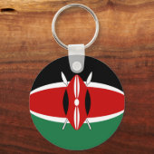 Kenya Fisheye Flag Sleutelhanger (Voorkant)