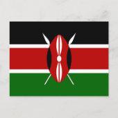 Kenya Flag Briefkaart (Voorkant)