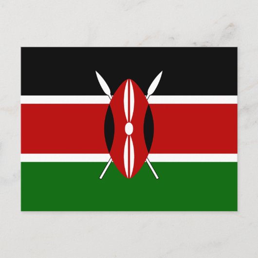 Kenya Flag Briefkaart (Voorkant)