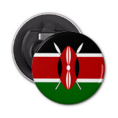 Kenya Flag Button Flesopener (Voorkant)