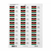 Kenya Flag Etiket (Full Sheet)