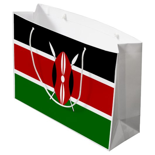 Kenya Flag Groot Cadeauzakje (Achterkant Gekanteld)
