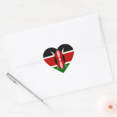 Kenya Flag Heart Sticker (Envelop)