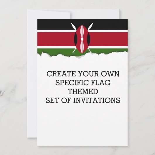 Kenya Flag Kaart (Voorkant)