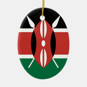 Kenya Flag Keramisch Ornament