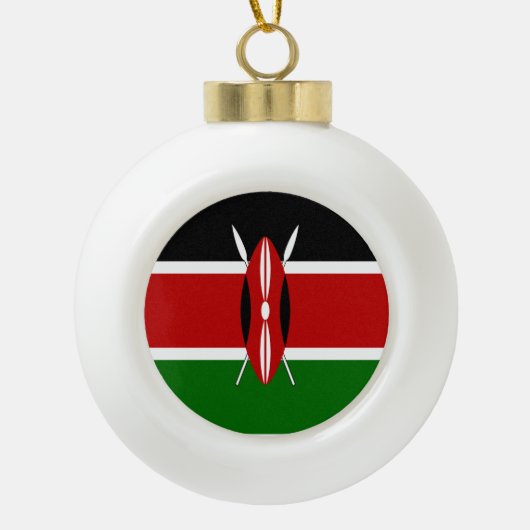 Kenya Flag Keramische Bal Ornament (Voorkant)