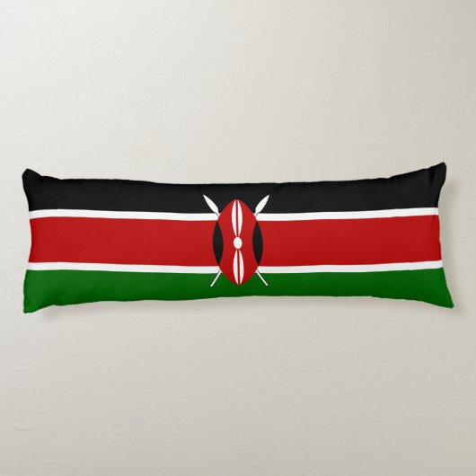 Kenya Flag Lichaamskussen (Achterkant)