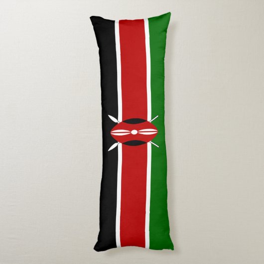 Kenya Flag Lichaamskussen (Achterkant (Verticaal))