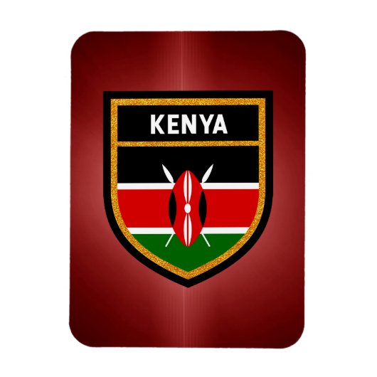 Kenya Flag Magneet (Verticaal)