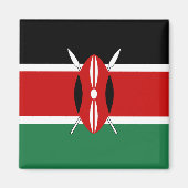 Kenya Flag Magnet Magneet (Voorkant)
