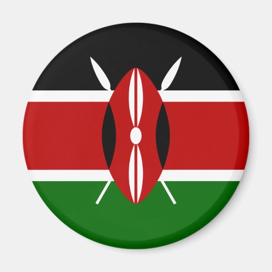 Kenya Flag Magnet Magneet (Voorkant)