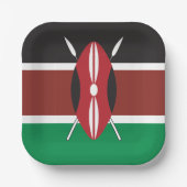 Kenya Flag Papieren Bordje (Voorkant)