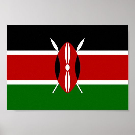 Kenya Flag Poster (Voorkant)