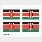 Kenya Flag Rechthoekige Sticker (Vel)
