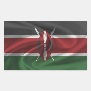 Kenya Flag Rechthoekige Sticker