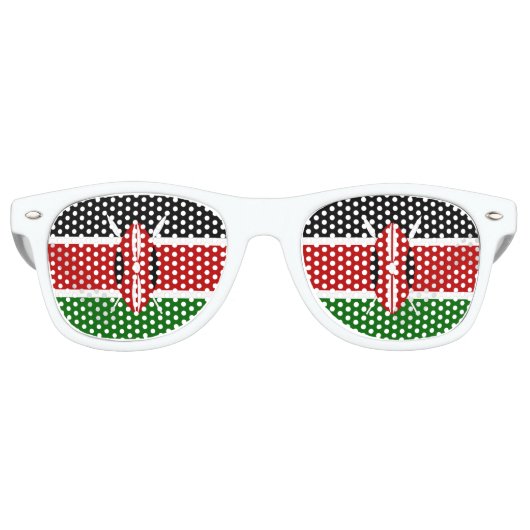 Kenya Flag Retro Zonnebril (Voorkant)