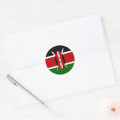 Kenya Flag Ronde Sticker (Envelop)