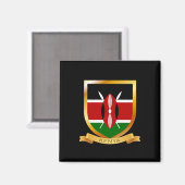 Kenya Flag Shield Magneet (Voorkant / Achterkant)