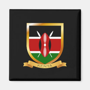 Kenya Flag Shield Magneet