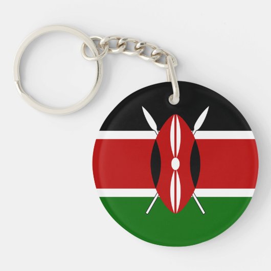 Kenya Flag Sleutelhanger (Voorkant)
