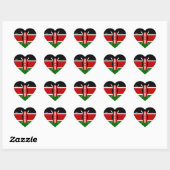 Kenya Flag Splendid Patriotic Hart Sticker (Vel)